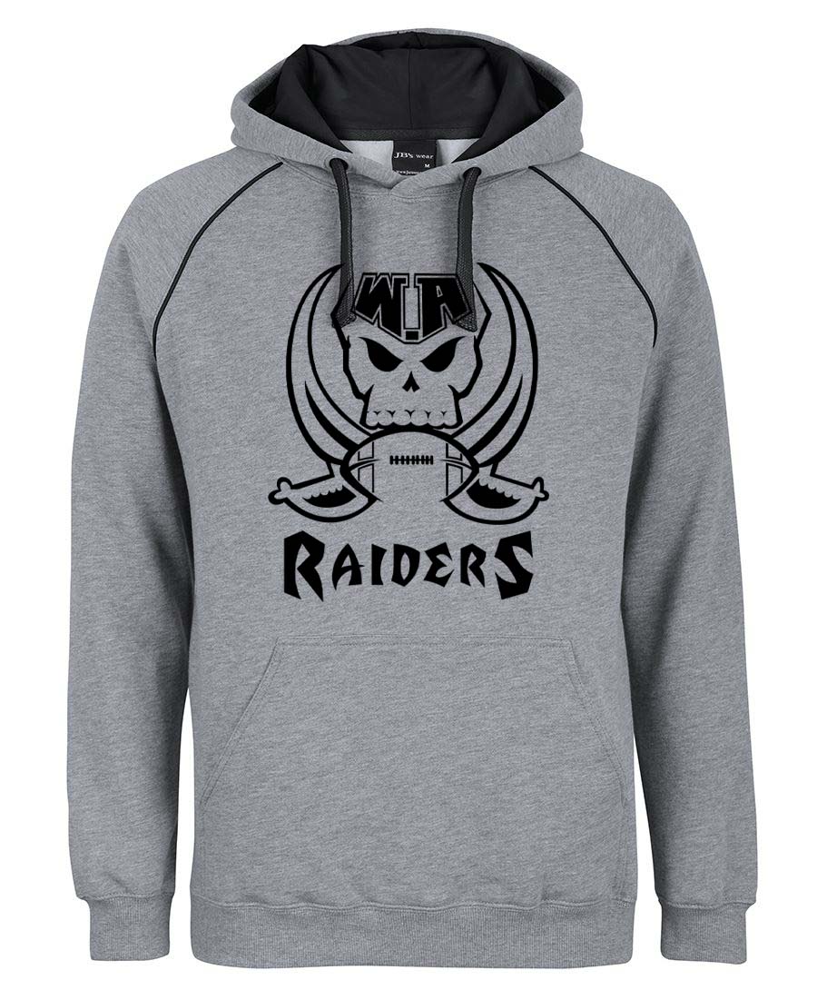 GW Raiders contrast Hoodie grey