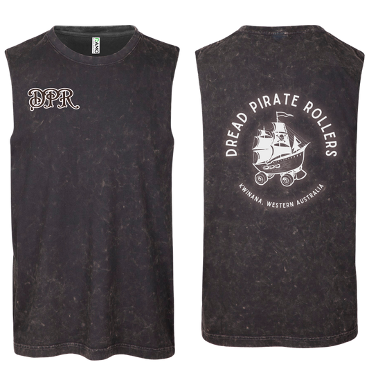 Dread Pirate Rollers Distressed Muscle tee - ladies
