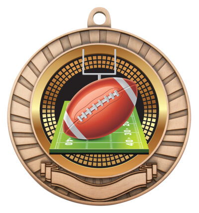Eco Scroll American Football Medal 3 Colours