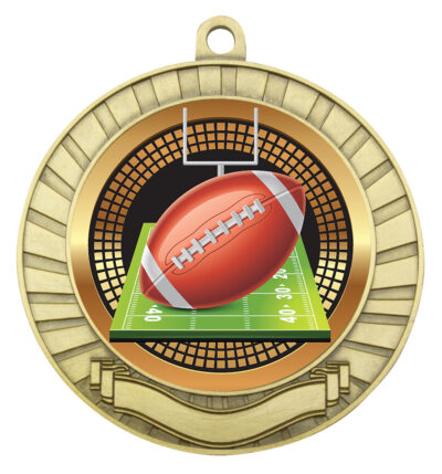 Eco Scroll American Football Medal 3 Colours