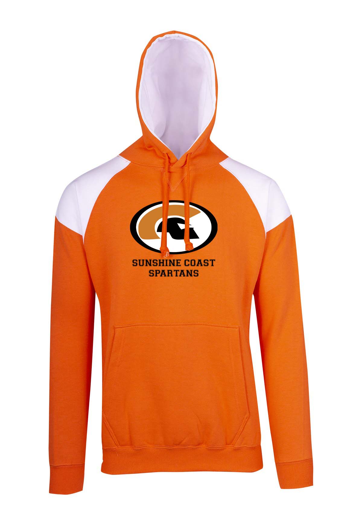 Orange / White Contrast Hoodie Sunshine Coast Spartans