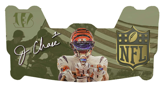 Ja'Marr Chase Salute to Service Themed Custom Visor