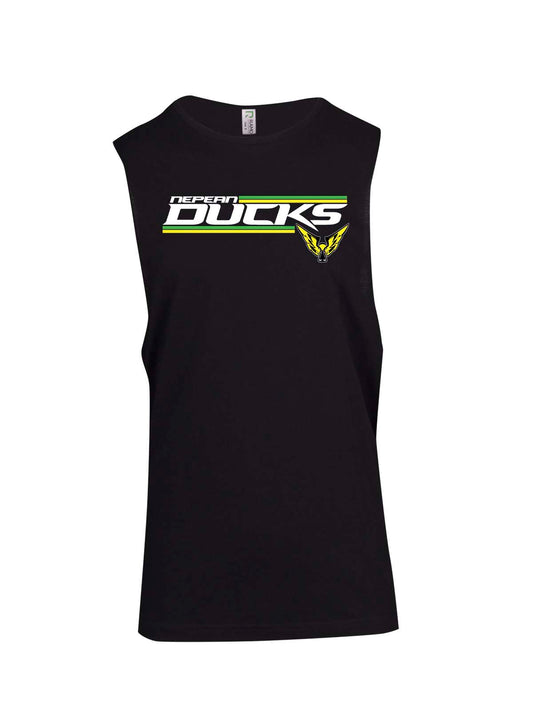 Nepean Ducks Striped Logo Muscle Tee