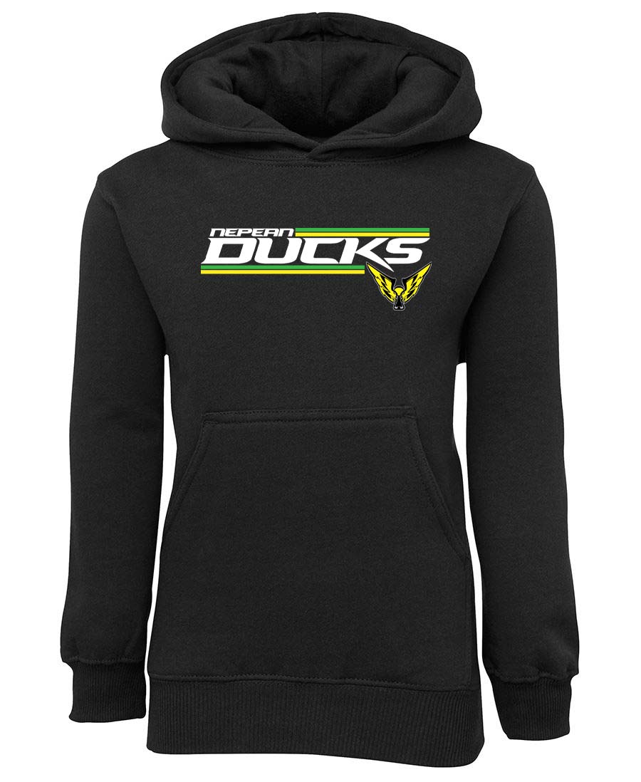 NEPEAN DUCKS STRIPED LOGO KIDS HOODIES