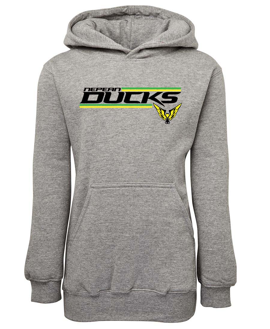 NEPEAN DUCKS STRIPED LOGO KIDS HOODIES