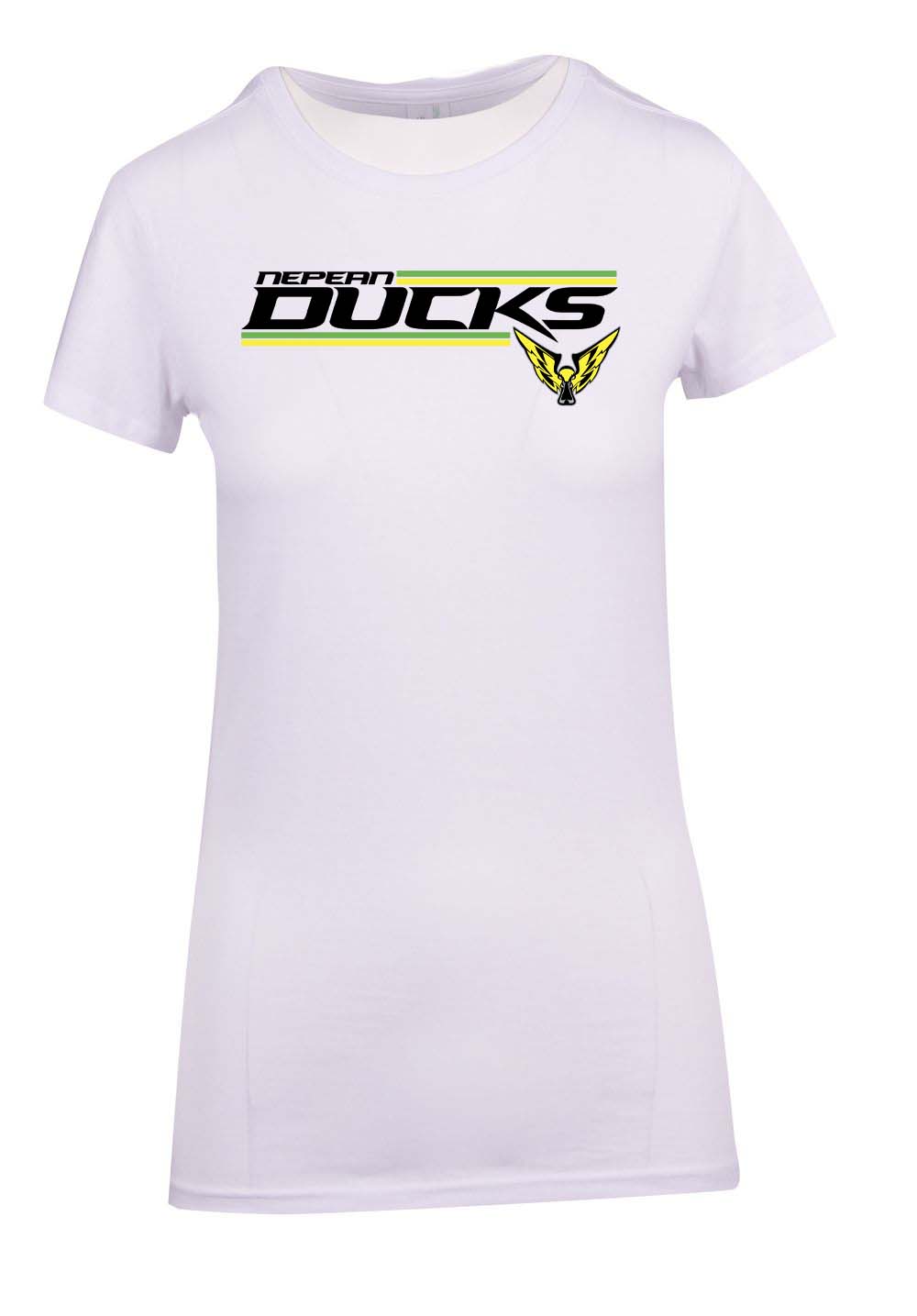 Nepean Ducks Striped Logo Ladies T-Shirt