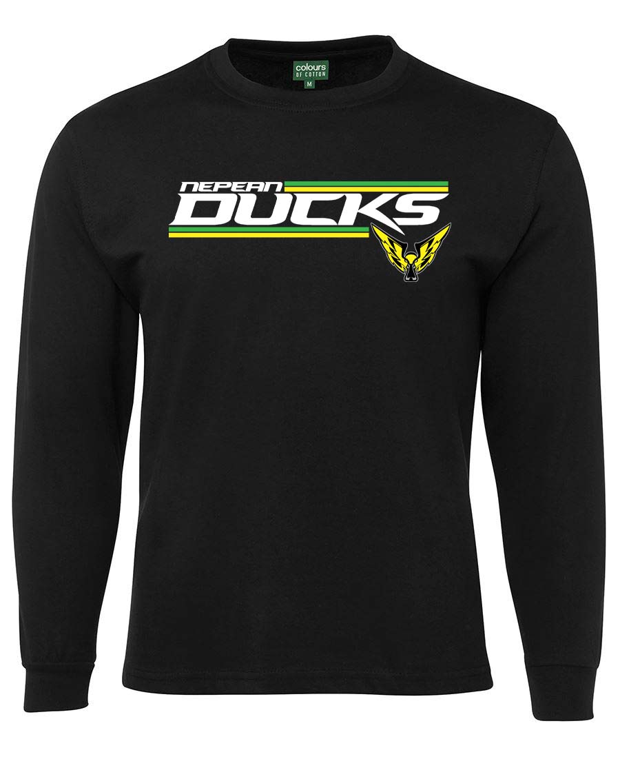 Nepean Ducks Striped Logo Long Sleeved T-Shirt