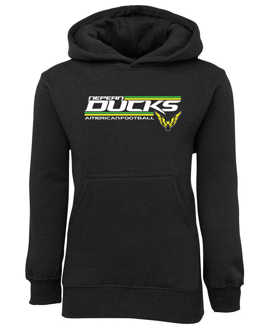 NEPEAN DUCKS STRIPED LOGO KIDS HOODIES