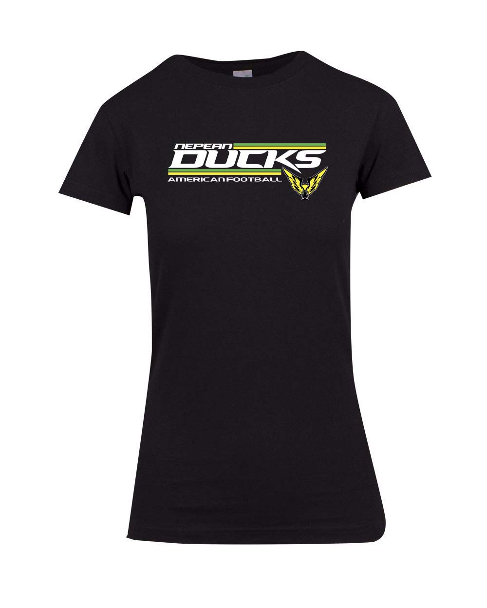 Nepean Ducks Striped Logo Ladies T-Shirt