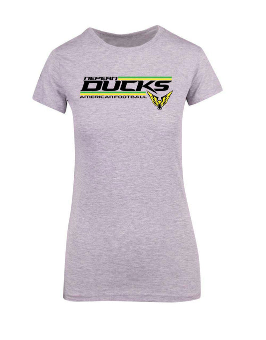 Nepean Ducks Striped Logo Ladies T-Shirt