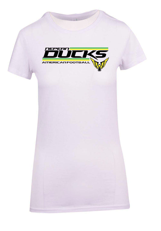 Nepean Ducks Striped Logo Ladies T-Shirt