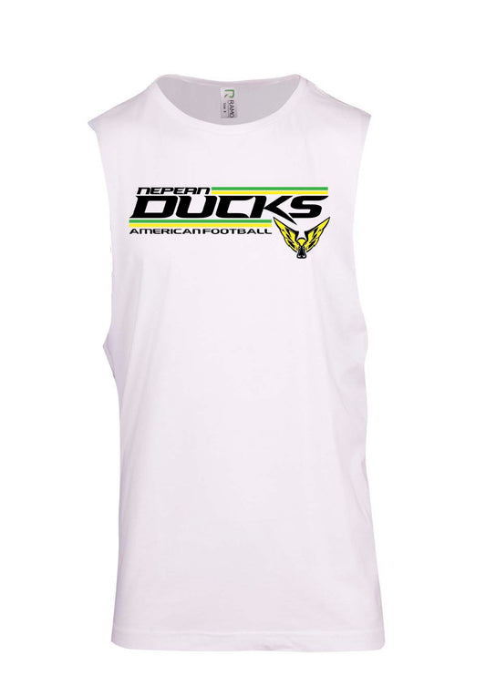 Nepean Ducks Striped Logo Muscle Tee