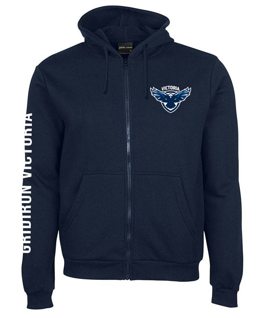 Gridiron VIctoria Zipped Logo Hoodie optional name and number