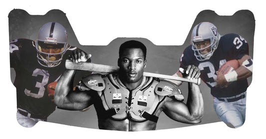 Bo Jackson Raiders Themed Custom Visor
