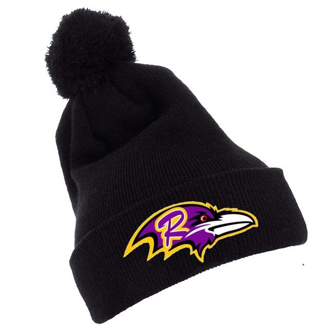 Rockingham Ravens Softball Pom Pom Style Beanie