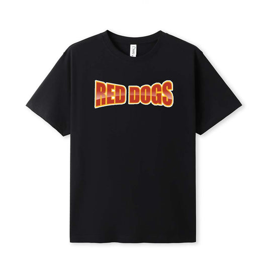 Dampier Red Dogs Adult Spell Out Logo T-Shirt Double Sided