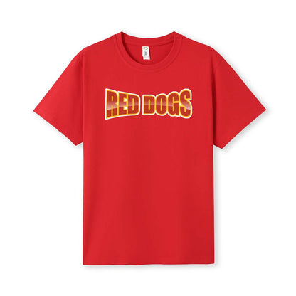 Dampier Red Dogs Adult Spell Out Logo T-Shirt Double Sided