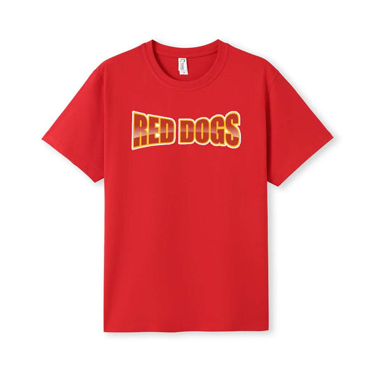 Dampier Red Dogs Adult Spell Out Logo T-Shirt Double Sided
