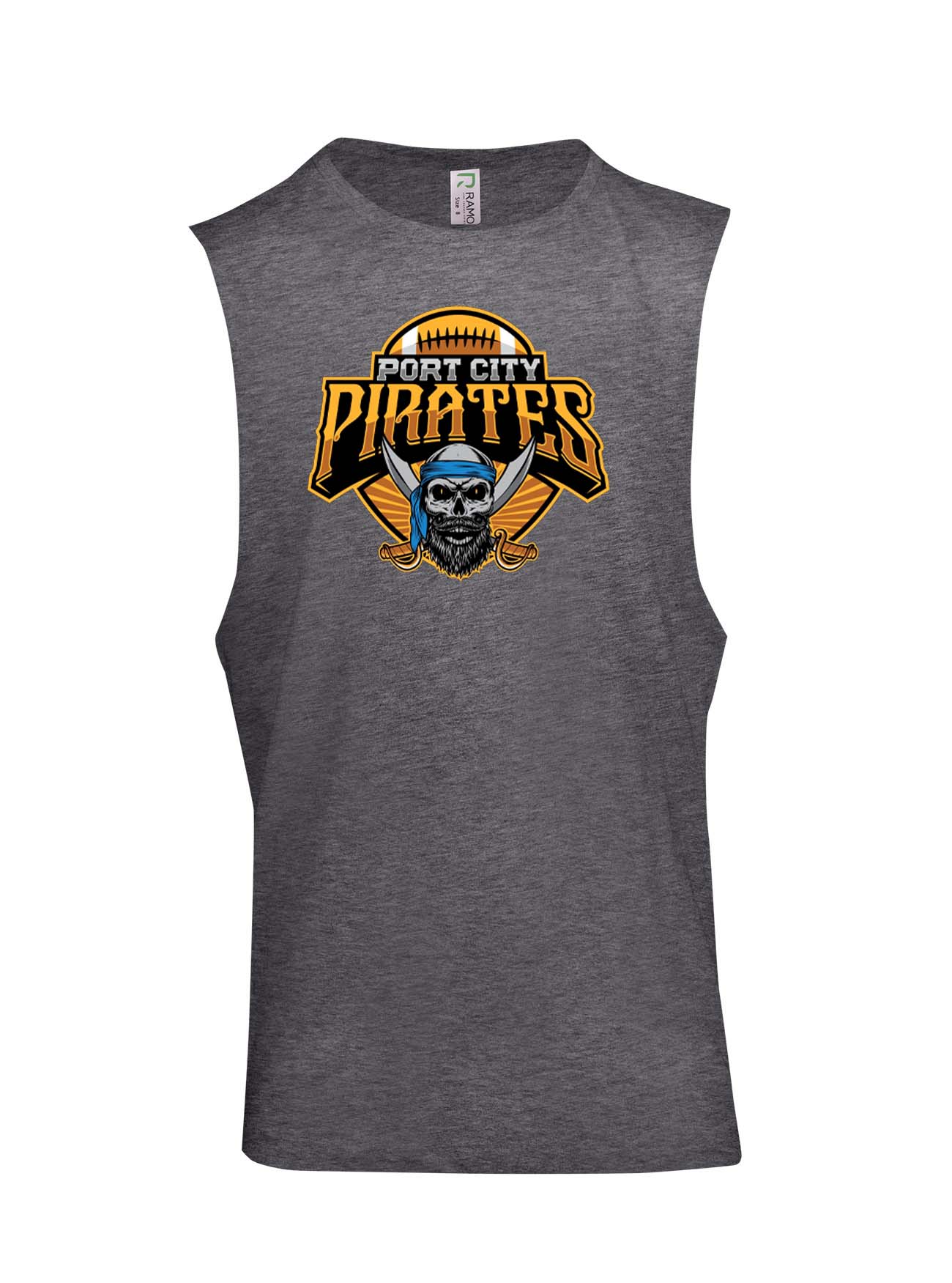 Port City Pirates Logo Muscle Shirt