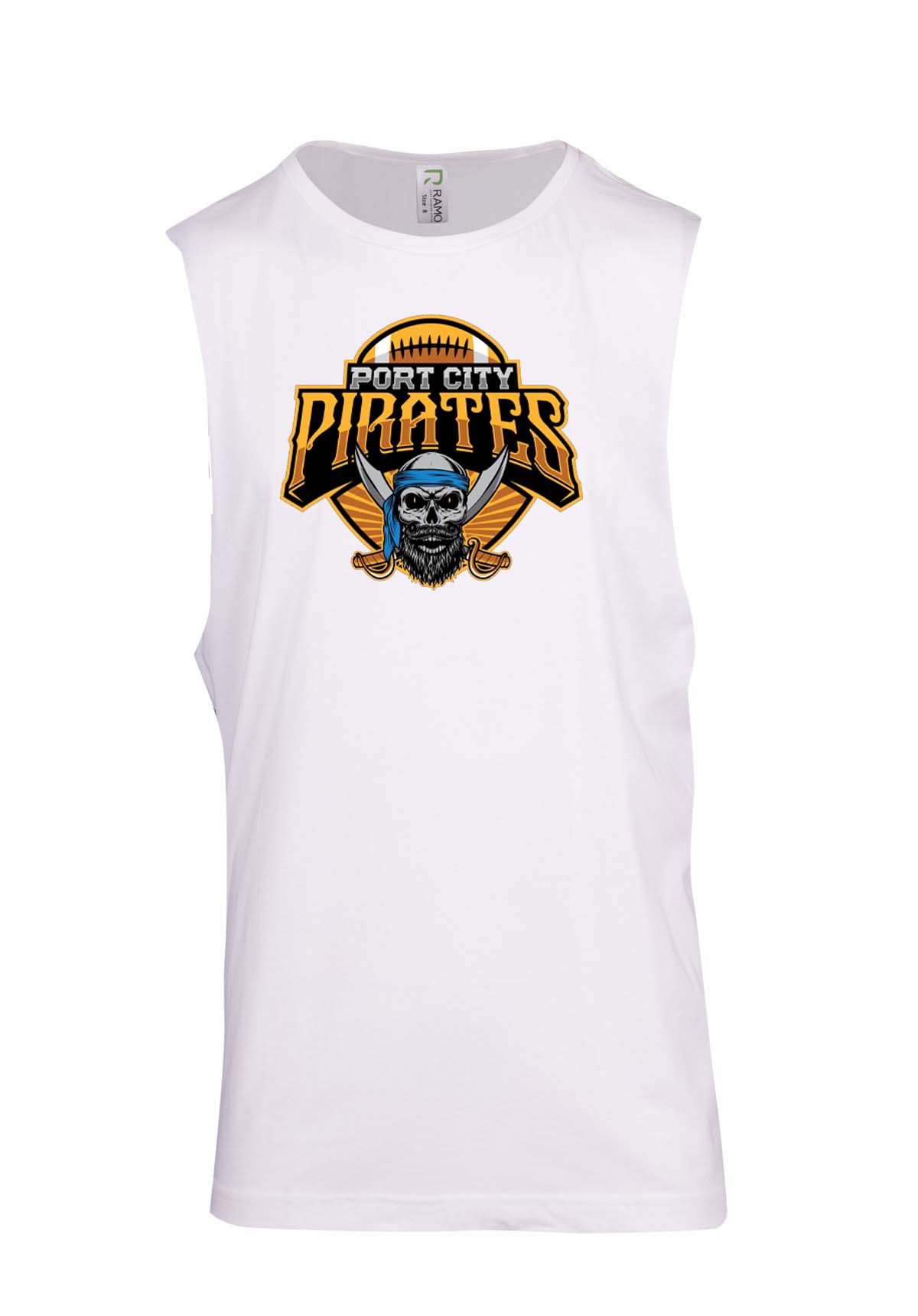 Port City Pirates Logo Muscle Shirt