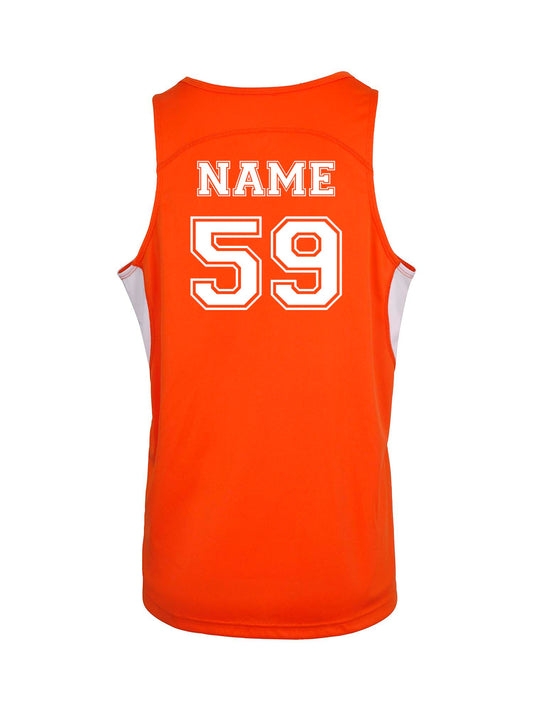 Sunshine Coast Spartans Singlet Double sided with name and number