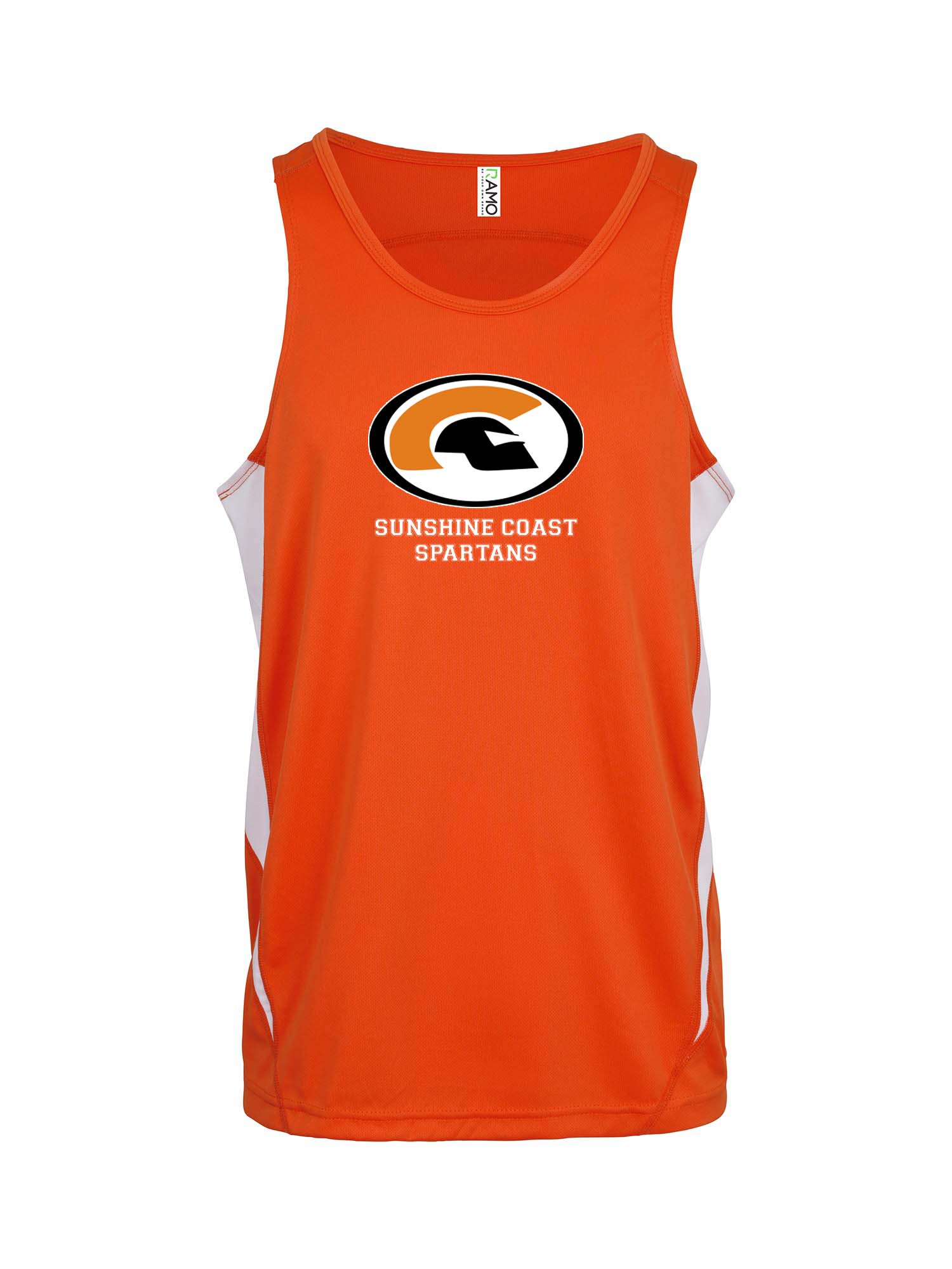 Sunshine Coast Spartans Singlet Double sided with name and number