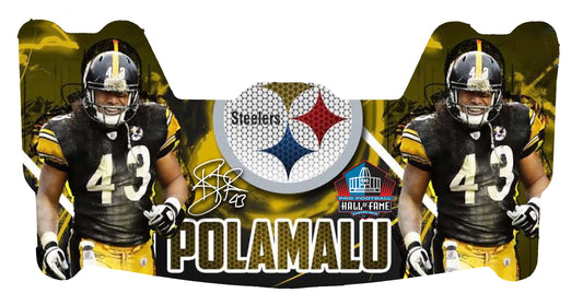 Troy Polamalu Dual Themed Custom Visor
