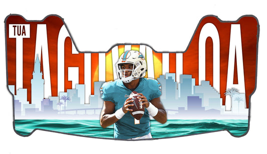 Tua Tagovailoa Dolphins Themed Custom Visor
