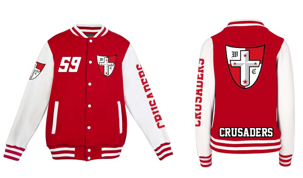 Crusaders varsity jacket double sided baby