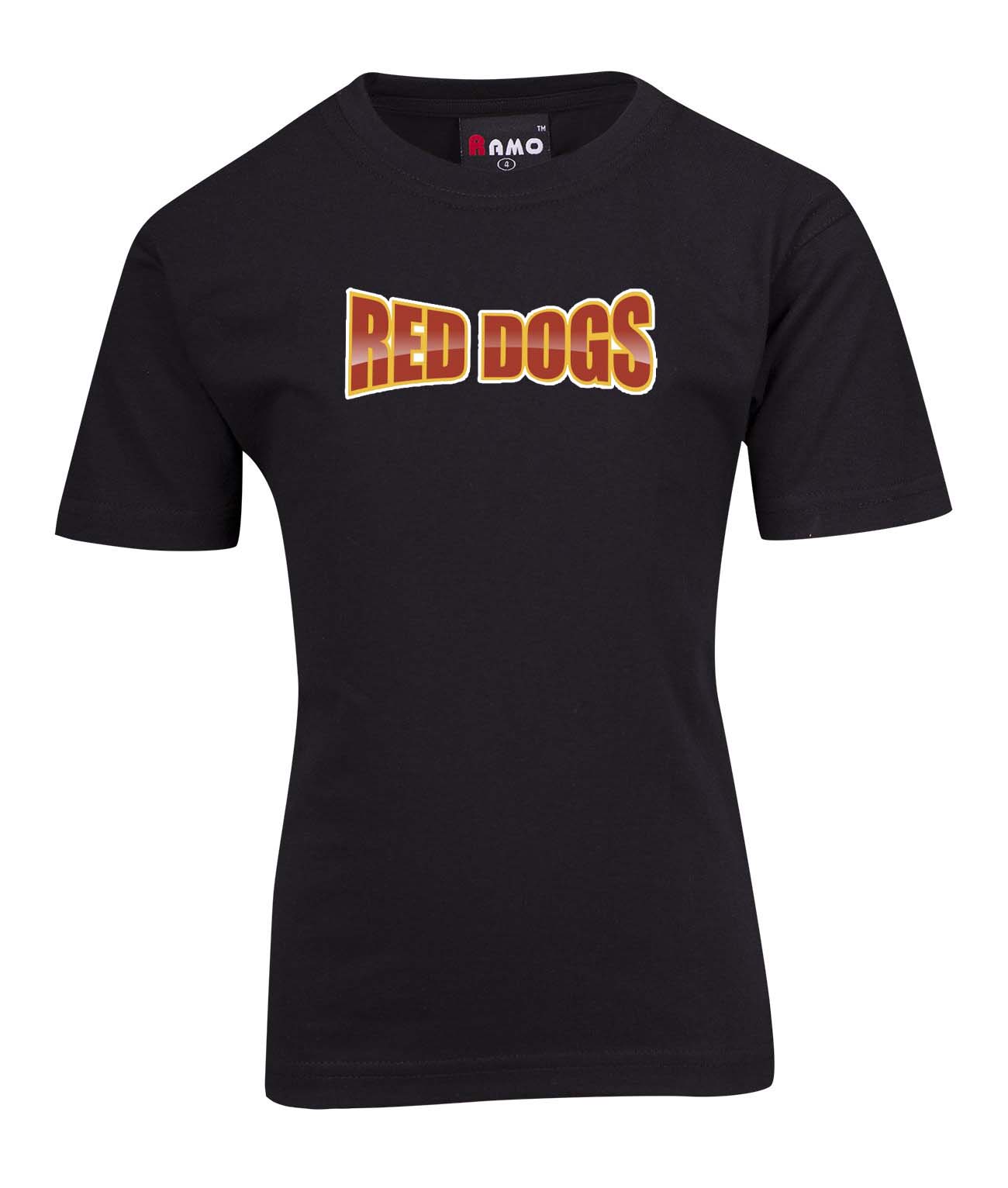 Children's Dampier Red Dogs T Shirt Double Sided