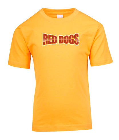 Children's Dampier Red Dogs T Shirt Double Sided