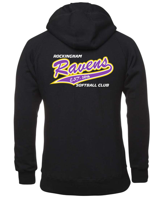 Rockingham Ravens Softball Double Sided Zipped Logo Hoodie