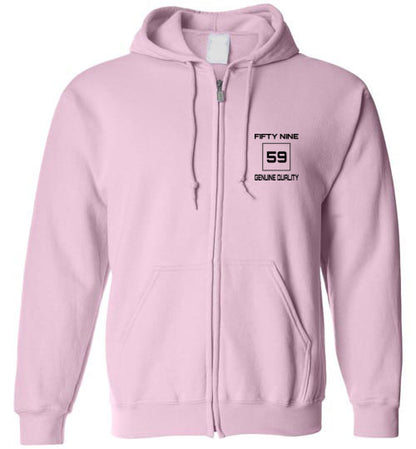 Fifty Nine Clothing Small Logo Zipped Hoodie