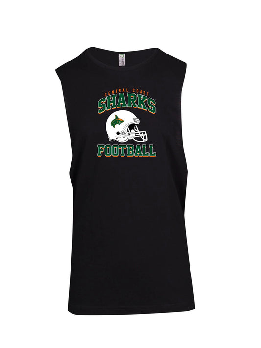 Central Coast Sharks Official Logo Muscle Shirt
