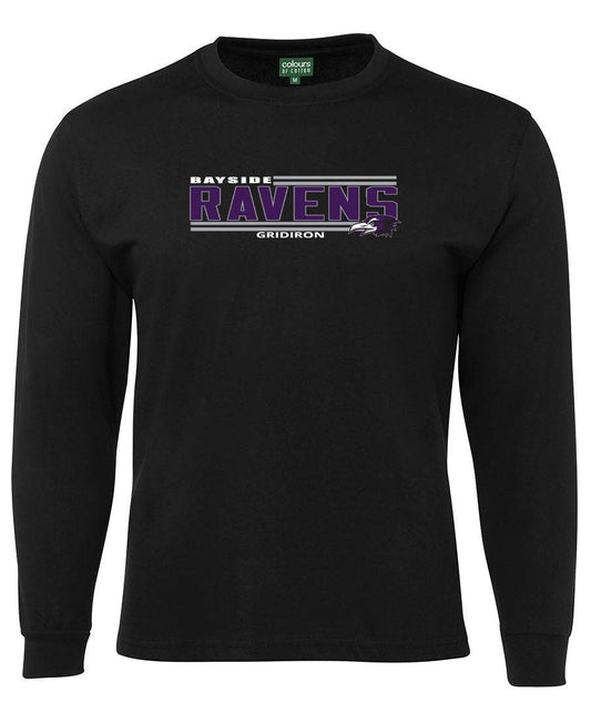 Bayside Ravens 2 Stripe Long Sleeved T-Shirt