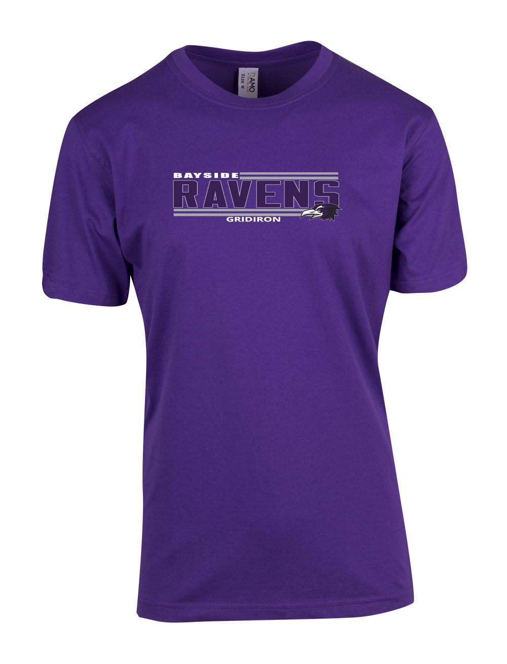Bayside Ravens Striped Logo T-Shirt