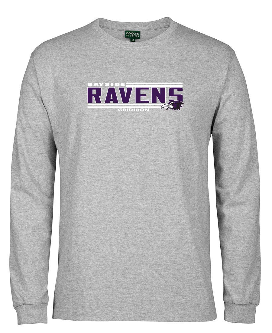Bayside Ravens 2 Stripe Long Sleeved T-Shirt
