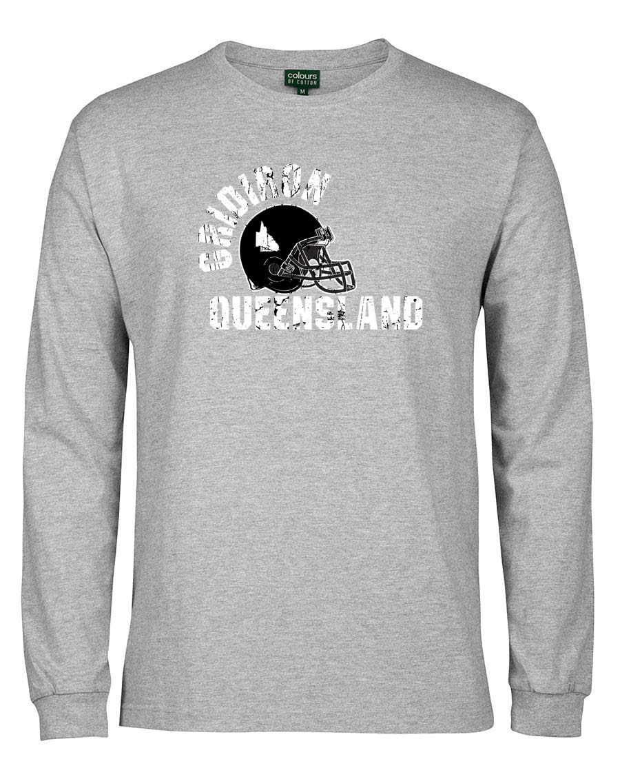 Gridiron Queensland Black and White Long Sleeved T-Shirt
