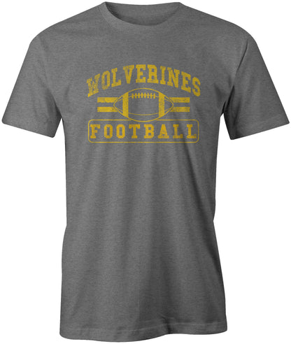 Wolverine Football Distressed Print T-Shirt
