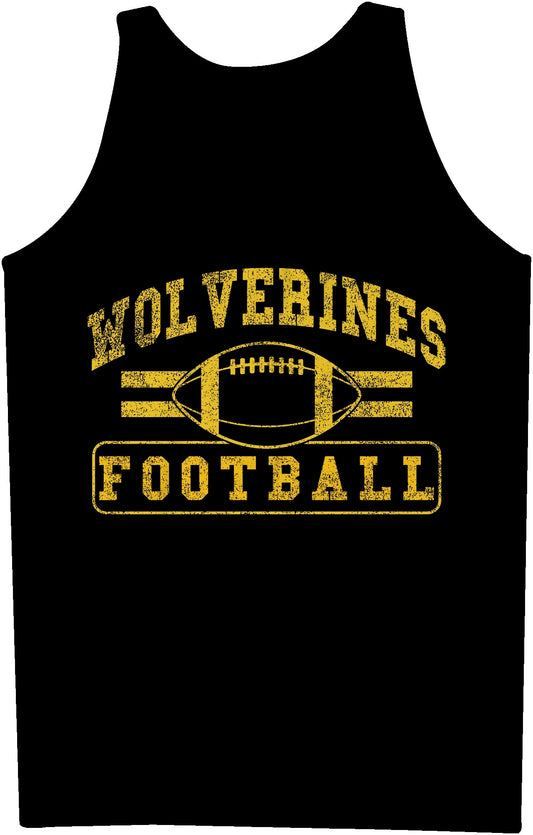 Wolverine Football Distressed Print Singlet
