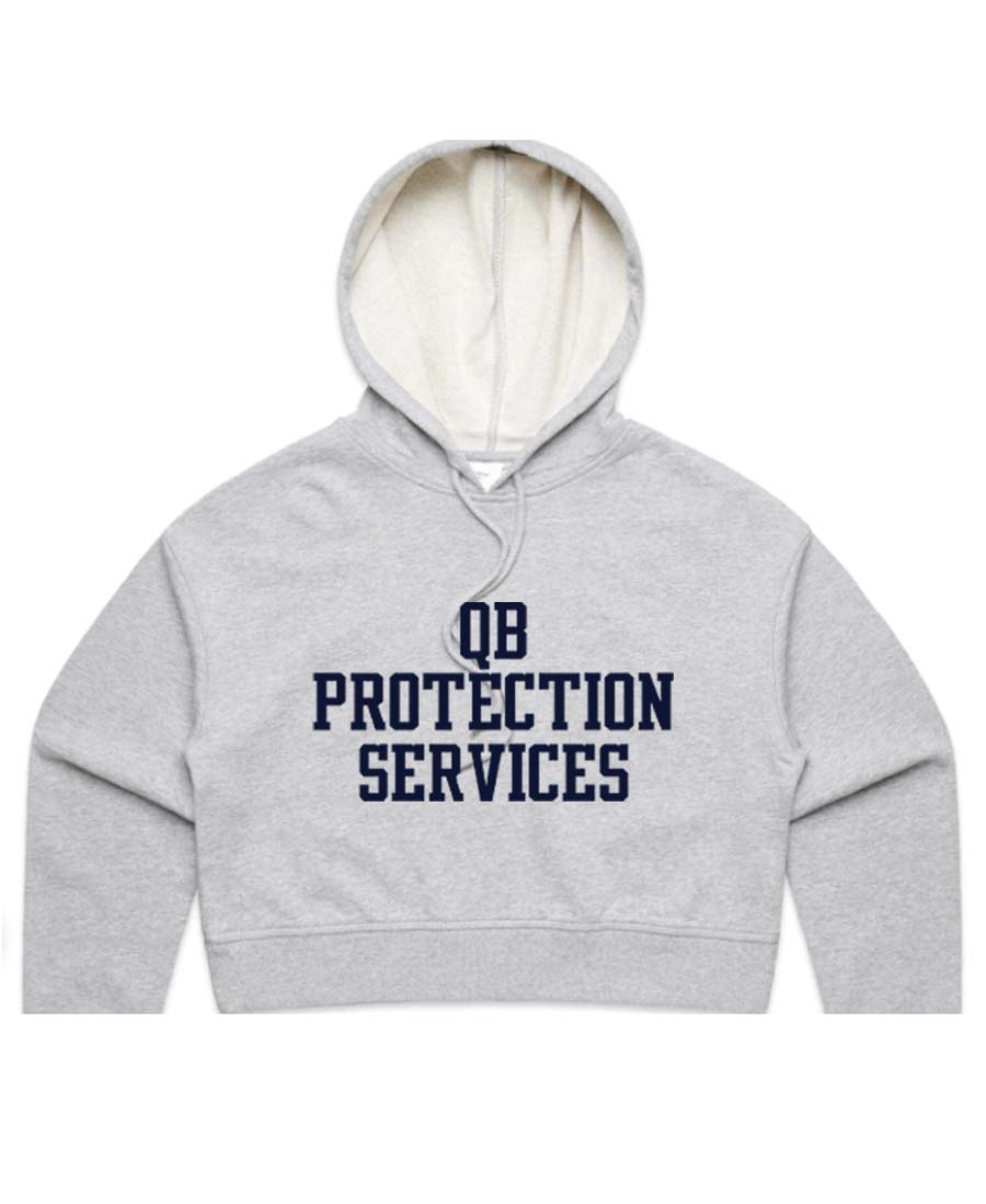 QB Protective Service Ladies Cropped Hoodie