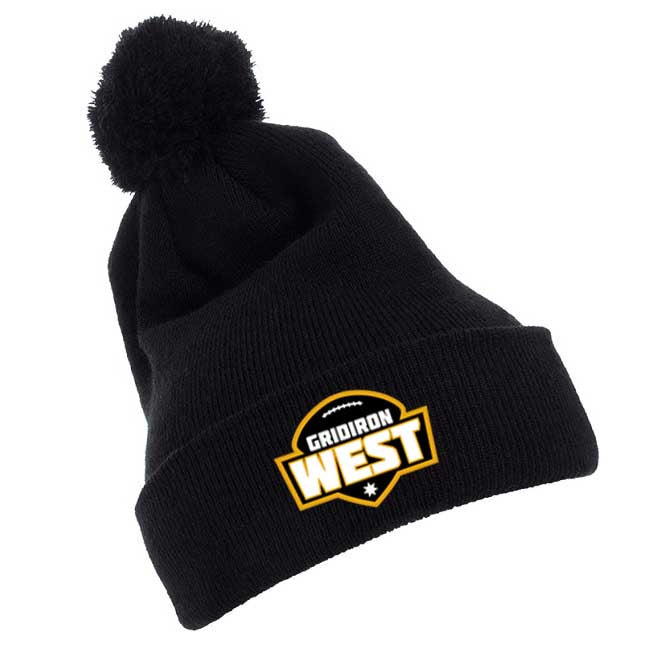 GW BLACK EMBRODIERED BEANIE