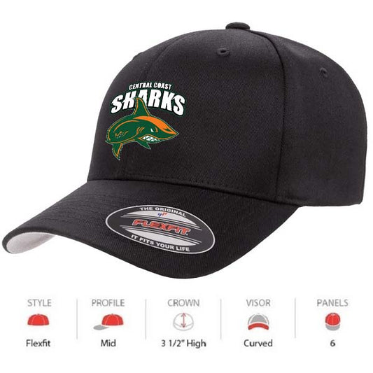Central Coast Sharks FlexFit Embroidered Cap