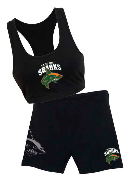 Central Coast Sharks Ladies Brassiere Singlet & Short Combo