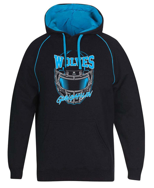 Gungahlin Wolves Helmet Logo Contrast Hoodie
