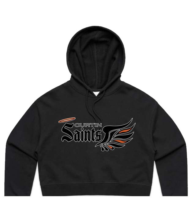 Curtin Saint Cropped text logo Hoodie