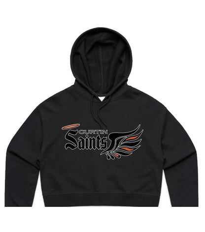 Curtin Saint Cropped text logo Hoodie