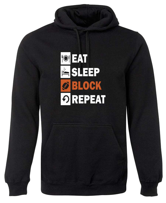 Eat Sleep Block Repeat Hoodie