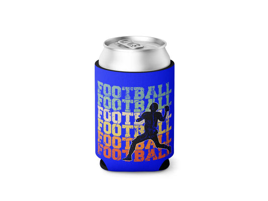Football Colour text Stubby / Can Cooler