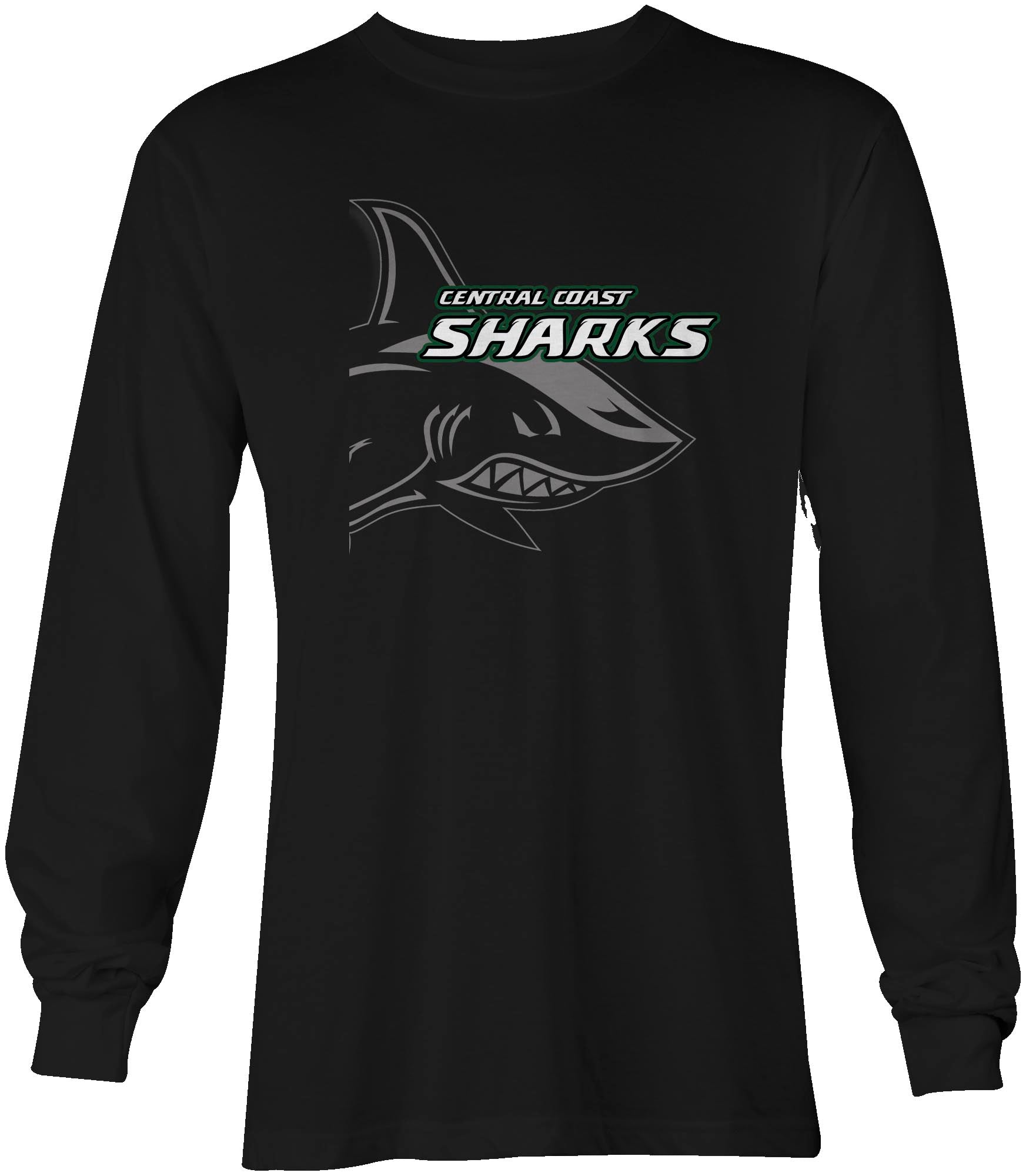 Central Coast Sharks Shark Bite Long Sleeved T-Shirt